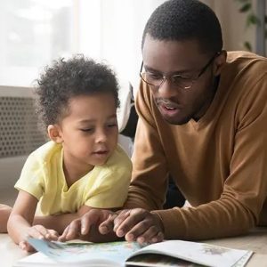 Dad and Son Reading